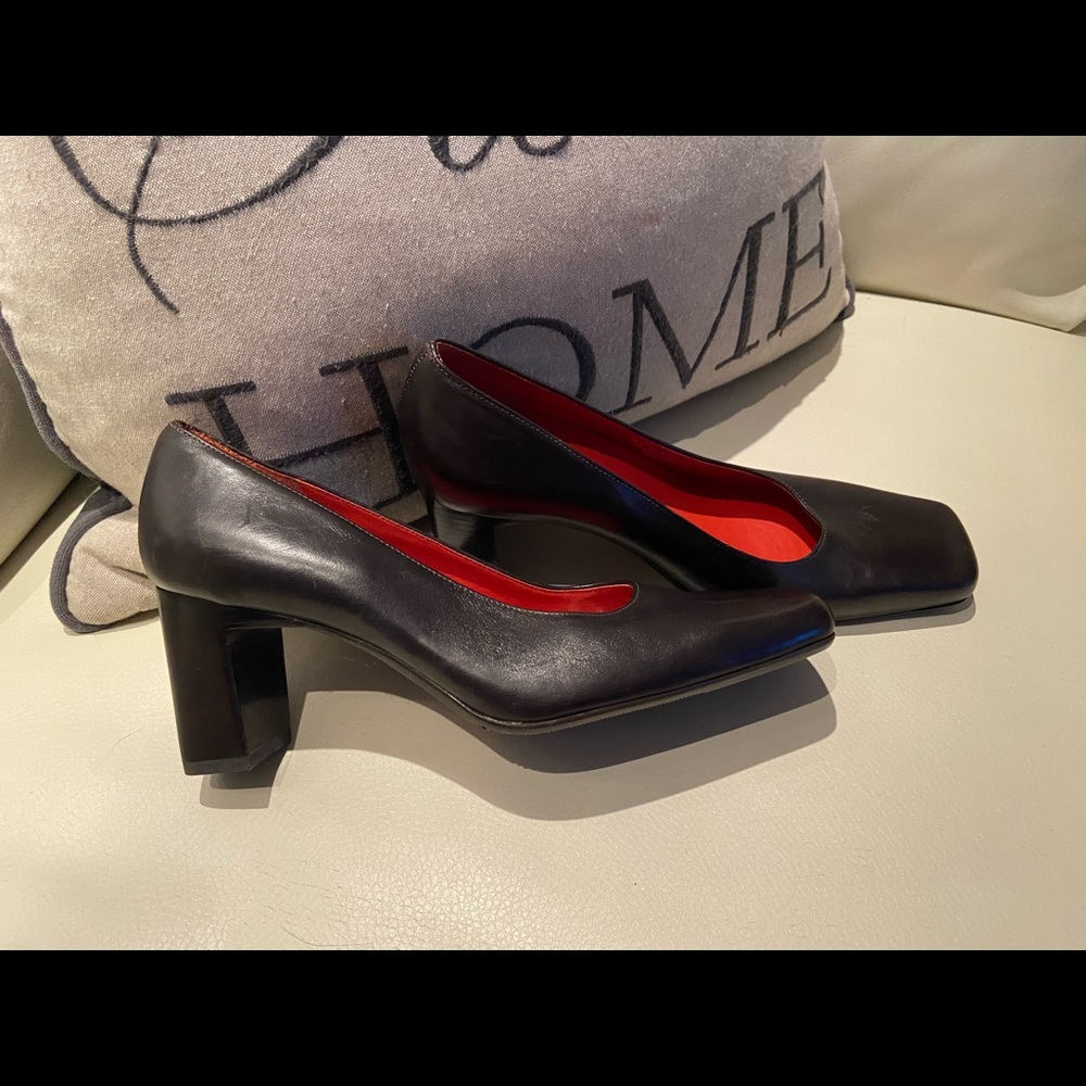 NEW - Rockport dark brown red inside real leather heels pumps - size 6.5